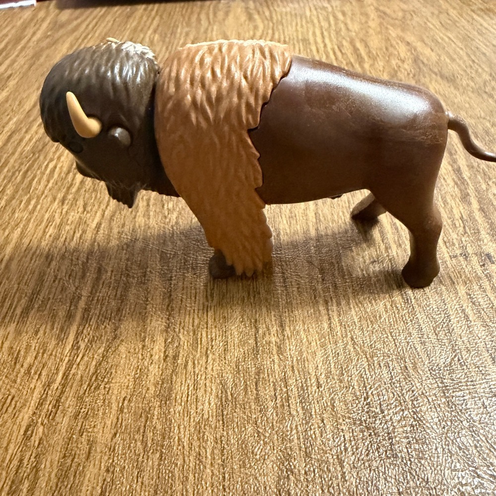 Vintage 1988 Playmobil Buffalo Bison Figurine Wild Animal Western Indian